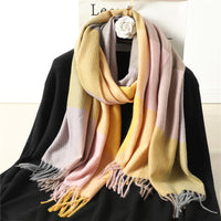 Winter New Scarf Cashmere Check Pattren All-match Color Matching Scarf