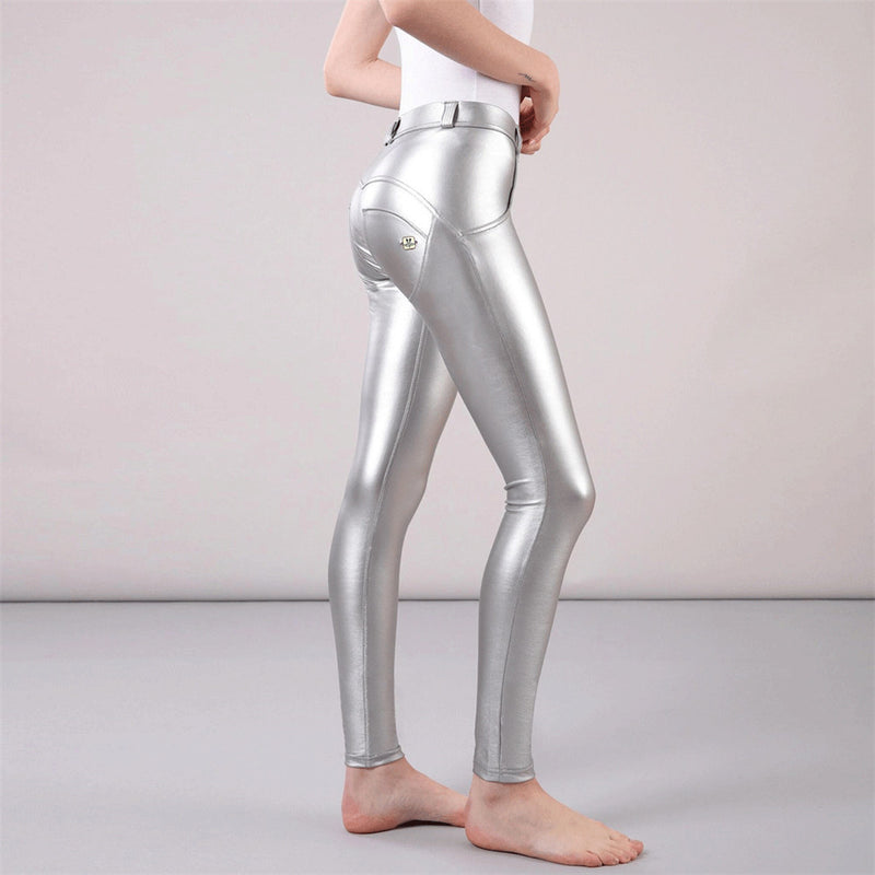 Women's Yoga Fitness Peach Butt Lifting Leather Pants