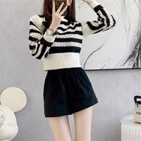 Lady Temperament Small Top Short Knitted Sweater