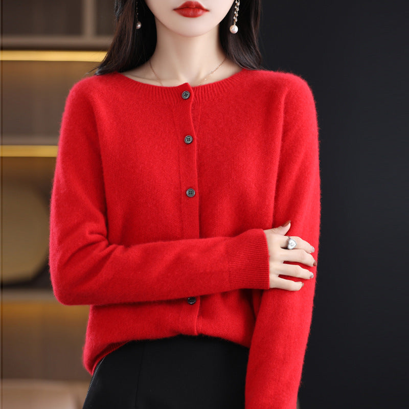 Autumn And Winter Bottoming Round Neck Long Sleeve Loose Top