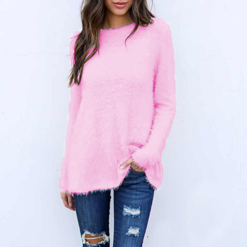 Women's Fashion Solid Color Long Sleeve Loose