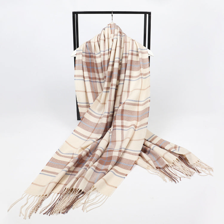 15-color Checkered Towel Imitation Cashmere Wool Blanket For Women