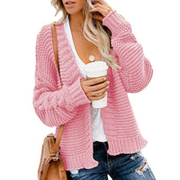 Solid Loose Round Neck Pullover Twist Women's Sweater