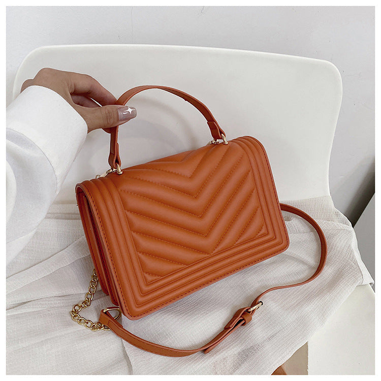 Fashion Simple Striped Shoulder Messenger Bag