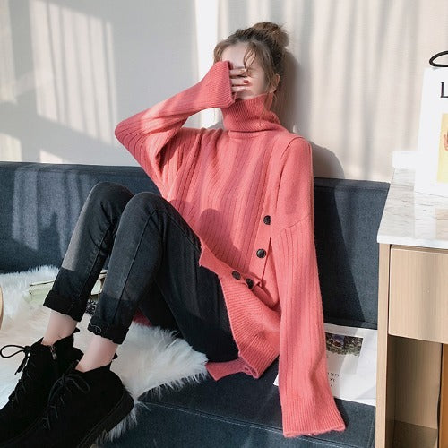 Women's Loose And Fashionable Mid-length Sweater