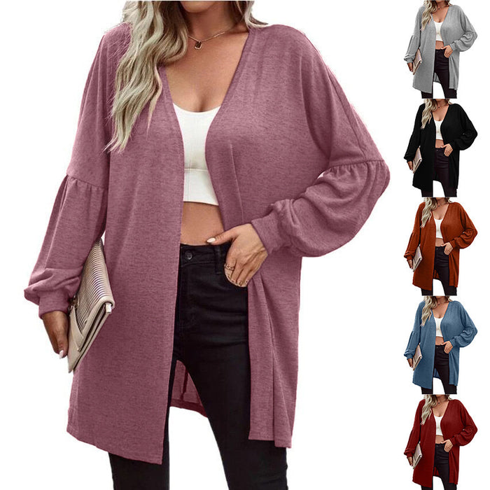 Women's Fashion Solid Color Knitted Coat