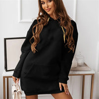 Women's Solid Color Casual Sports Hoodie Sweater