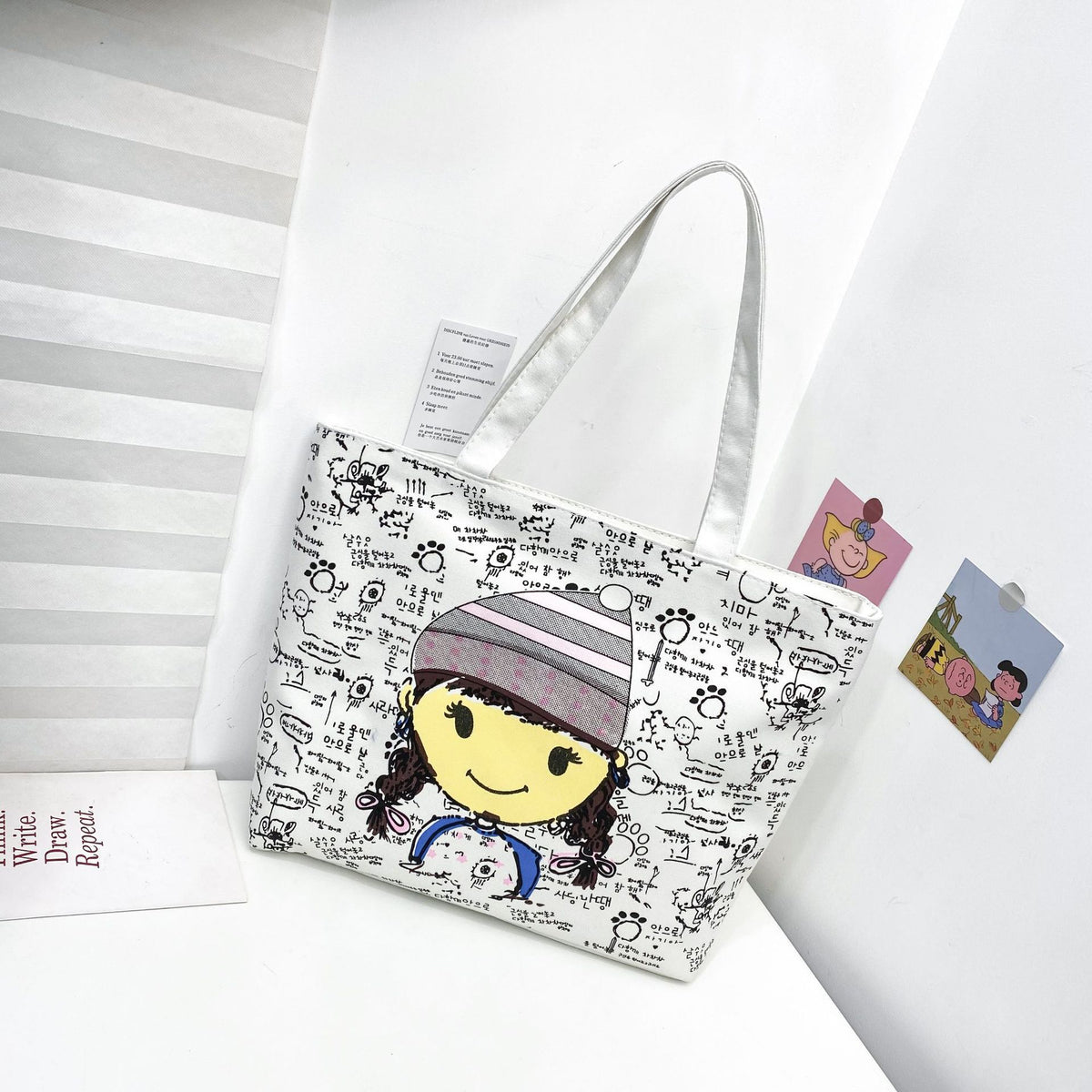 New Cartoon Canvas Printed Women's Shoulder Bag