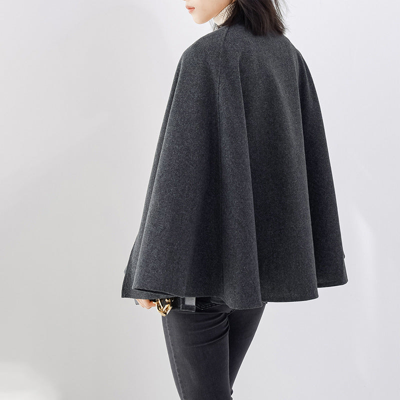 Autumn And Winter Woolen Overcoat Women's Autumn All-matching Outer Wear Shawl