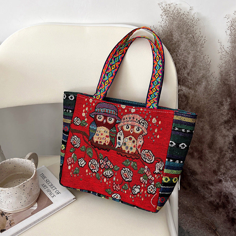 Ethnic Embroidery Handbag Literary Simplicity