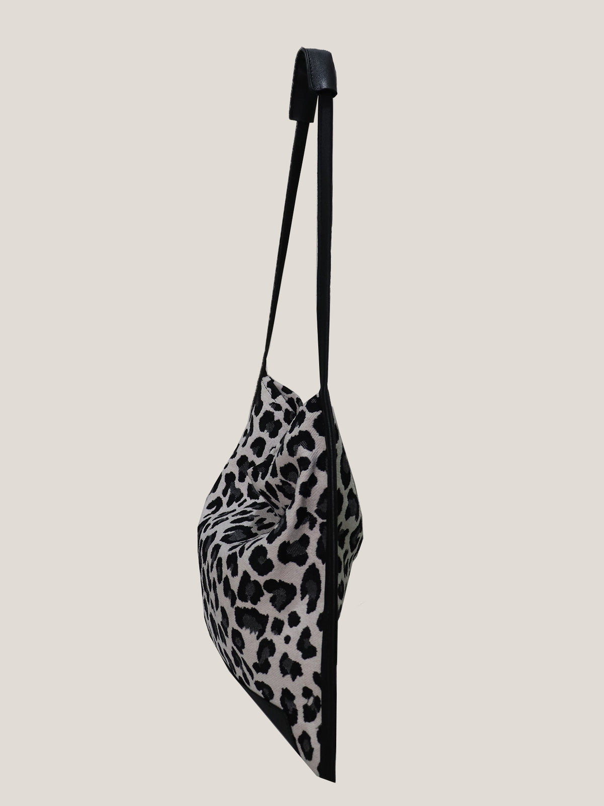 Fashion Leopard Print Canvas Single Shoulder Bag Net