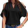 V-neck Graceful And Fashionable Off-the-shoulder Sleeves Women's Top