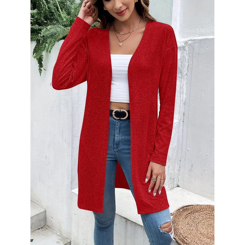 Women's Fashion Solid Color Cardigan Loose Shawl Top