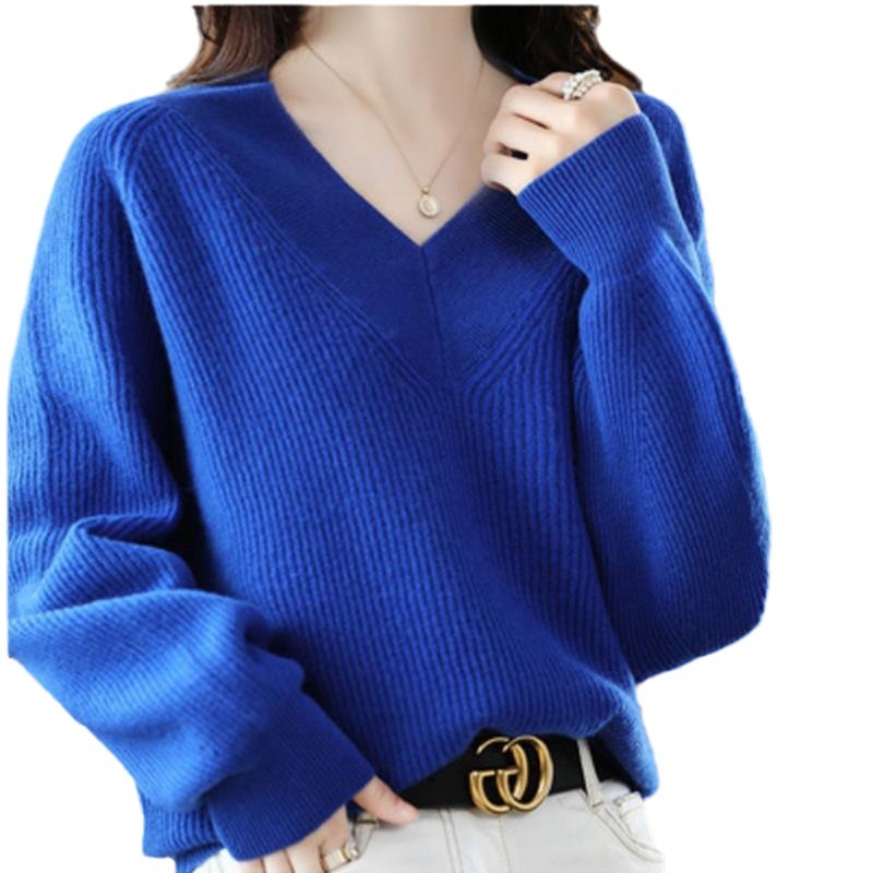 Autumn Fashion Loose Knitted Long Sleeves Fashion Loose Sweater