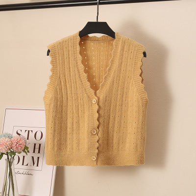 Woolen Knitted Vest Women's Tank Top Spring And Autumn