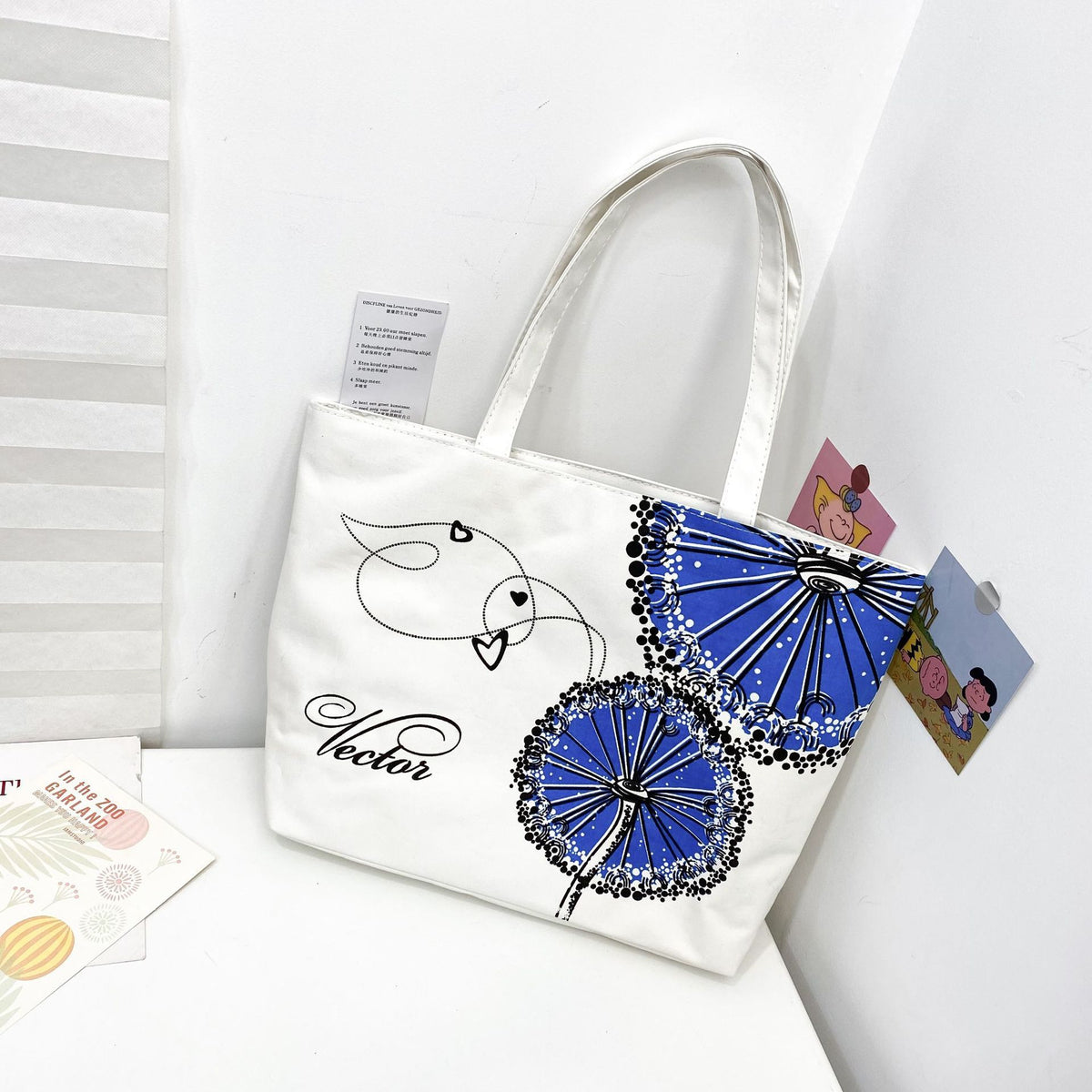 New Cartoon Canvas Printed Women's Shoulder Bag