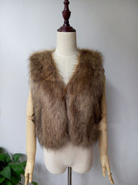 Keep Warm In Autumn And WinterFaux Vest Short Fur Coat