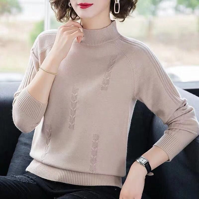 Plus Size Women's Cute Young Trendy Long-sleeve Loose Casual Sweater Top