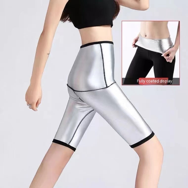 Sweat Wicking Pants 5 Points Skinny Leg Girdle Women's Fitness