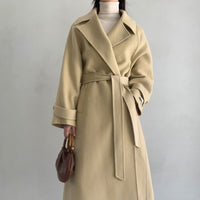 Lapel Simple Temperament Woolen Coat