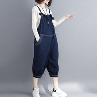 Suspenders Loose Jeans Seven-cent Jumpsuit Personality