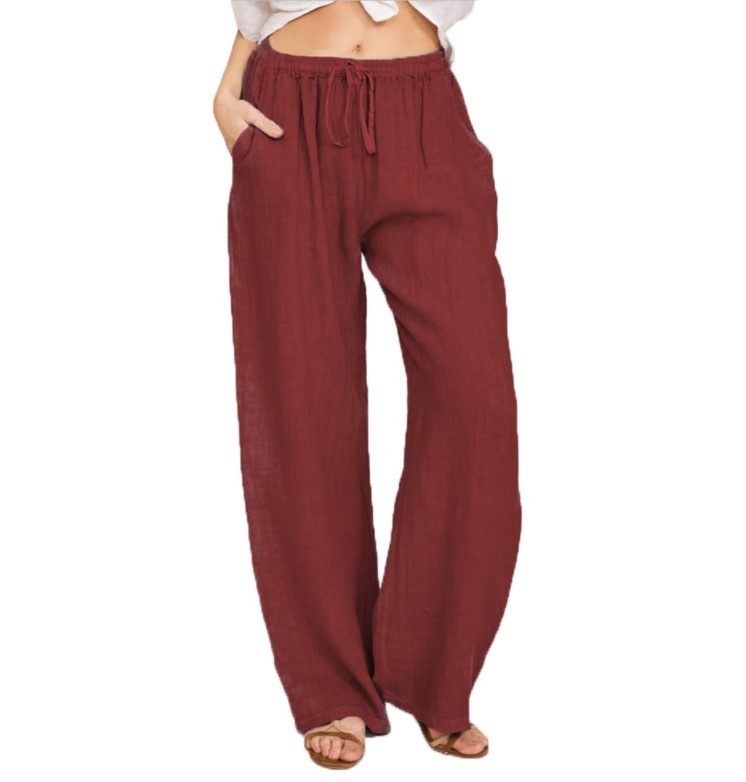 Casual Cotton Linen Loose Yoga Pants Women