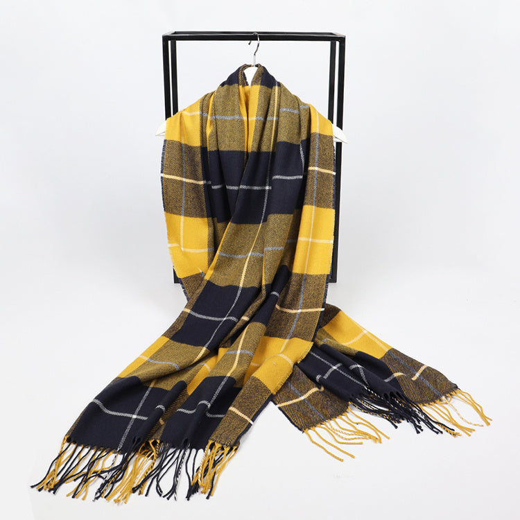 15-color Checkered Towel Imitation Cashmere Wool Blanket For Women