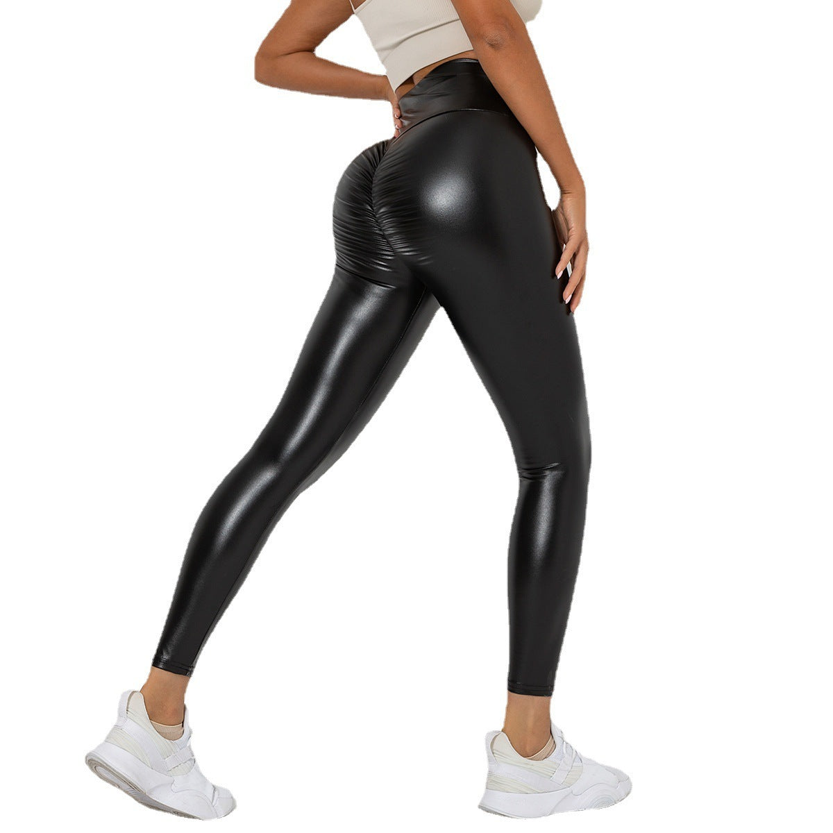 New PU Bright Large Leather Pants For Women