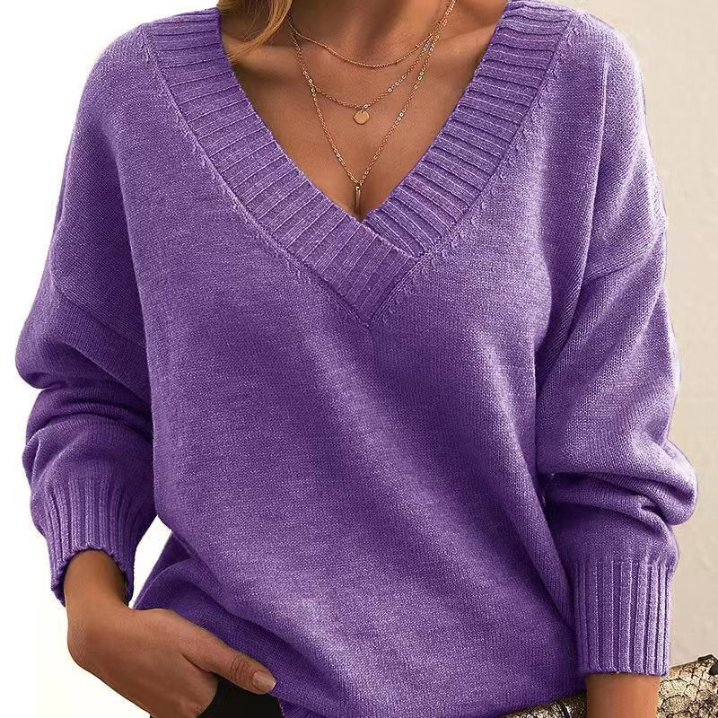 Women's Fashion Casual Versatile Knit Shirt