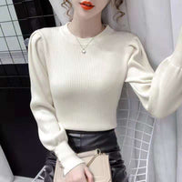 Simple Slim Head Long Sleeve Bottoming Sweater