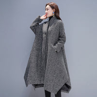 Autumn And Winter New Slimming Cape Woolen Coat Casual