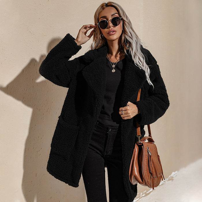 Long Plush Faux Fur Casual Women's Coat