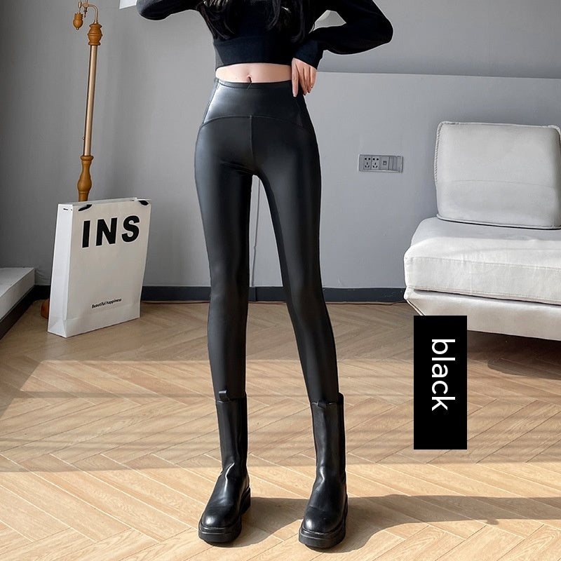 Autumn And Winter New PU Leather Women's Pants