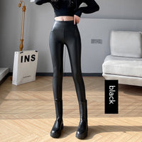 Autumn And Winter New PU Leather Women's Pants