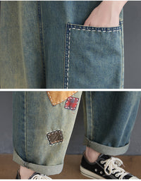 Casual Large Size Denim Overalls Korean Version Of The New