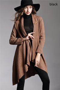 Long-Sleeved Cloak Long Woolen Coat