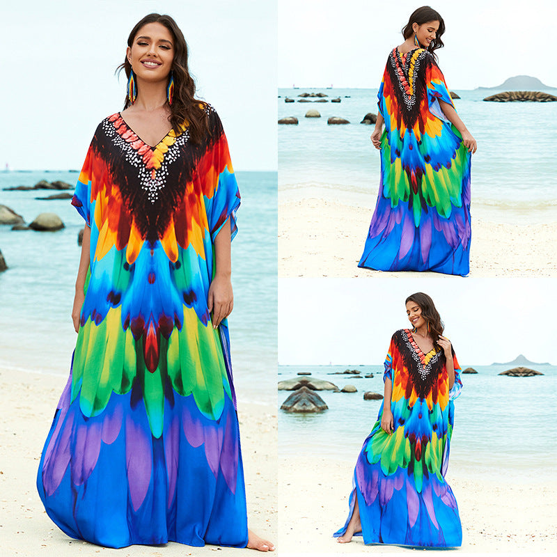 Women's Cotton Tie Dyed Beach Dress