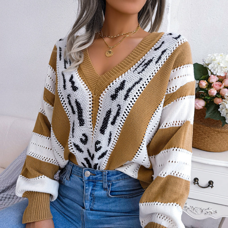 Women's Turtleneck Twist Knitted Jacket Pullover