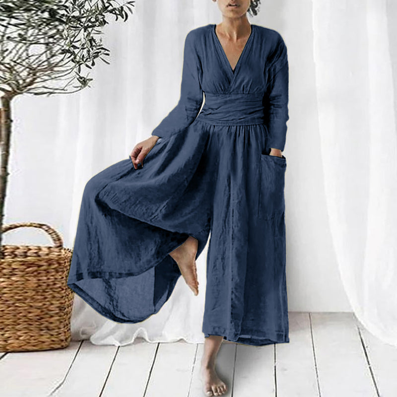 Casual Loose Long Sleeve Jumpsuit Women