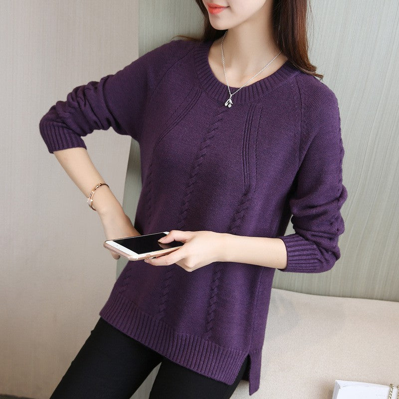 Raglan Sleeve Twist Pullover Knit Women's