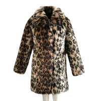 European And American Lapel Leopard Like Fur Coat