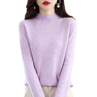 Half-collar Wool Sweater Bottoming Shirt Pullover