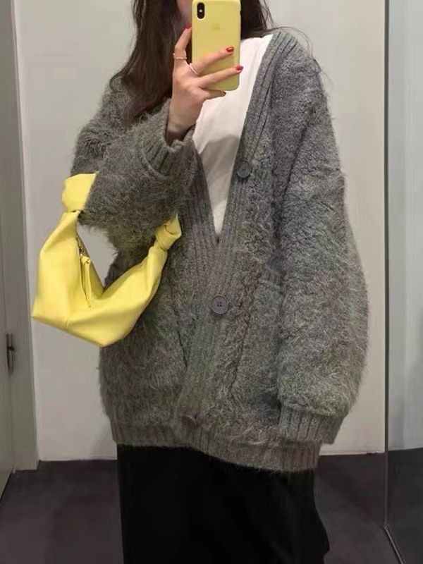 Fashionable Knitted Cardigan Sweater For Women