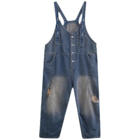 The New Loose Look Thin Jean Suspenders Women