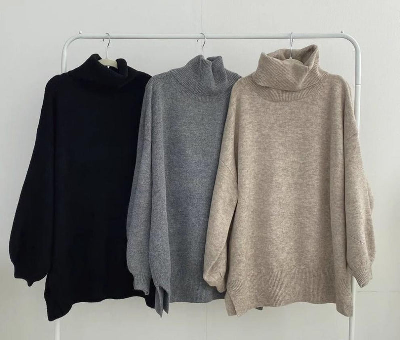 Thick Turtleneck Lazy Style Loose Bottoming Sweater Top