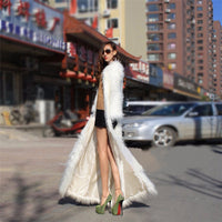 Fox Fur Jacket Super Long Luxury Domineering