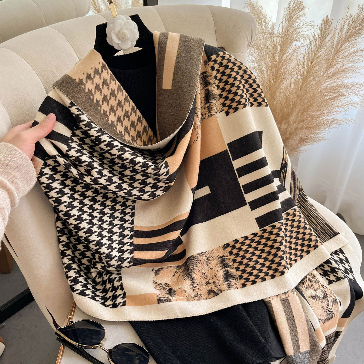 Women's Versatile Double-sided Warm Scarf Shawl