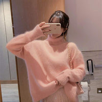 High Neck Loose Slim Pullover Sweater