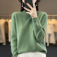 Half-collar Wool Sweater Bottoming Shirt Pullover