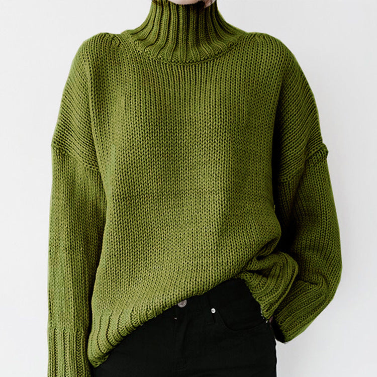 Short Solid Color Knitted Sweater